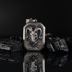 Custom Ram Skull Sterling Silver Necklace