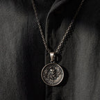 Skeleton 925 Sterling Silver Pendant Necklace