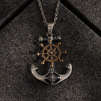 Anchor Ship Cross 925 Sterling Silver Pendant Necklace