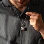 Pumpkin 925 Sterling Silver Necklace