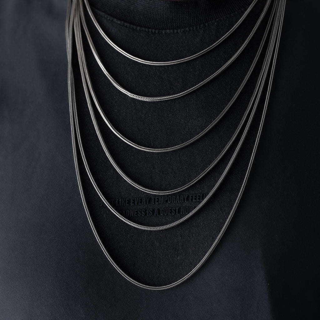 925 Sterling Silver Fox Tail Chain Necklace