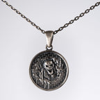 Skeleton 925 Sterling Silver Pendant Necklace