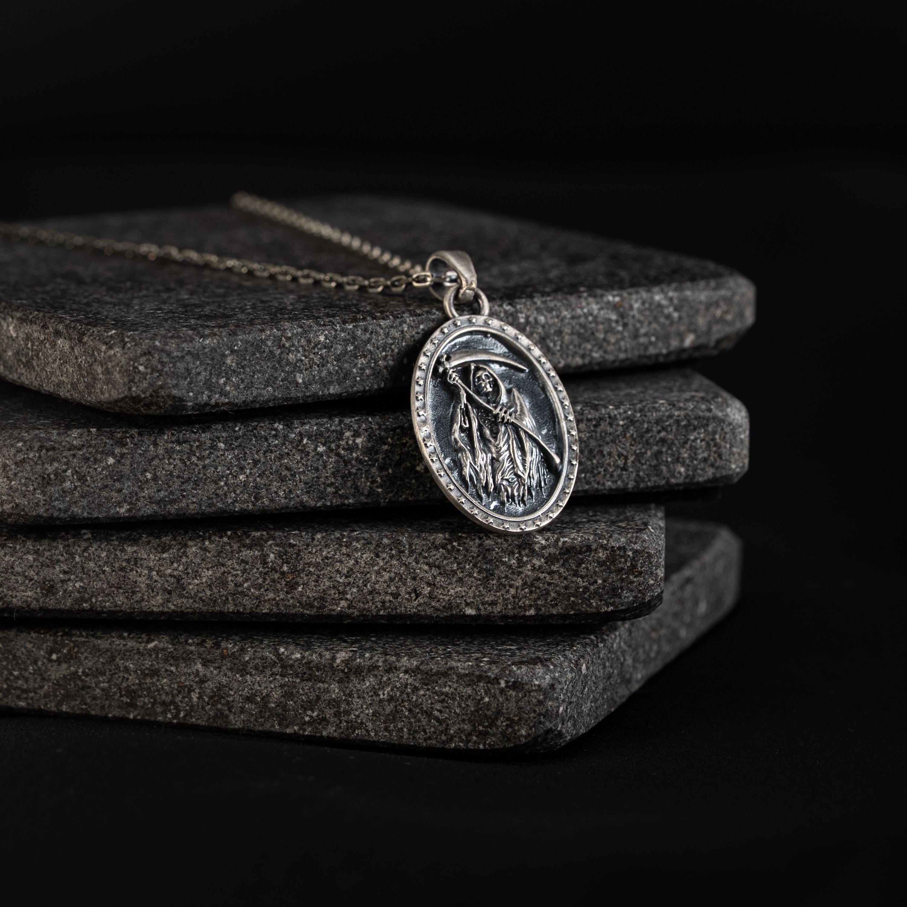 Grim Reaper 925 Sterling Silver Pendant