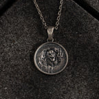 Skeleton 925 Sterling Silver Pendant Necklace