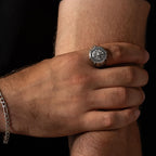 Unisex 925 Sterling Silver Compass & Anchor Jewelry Set