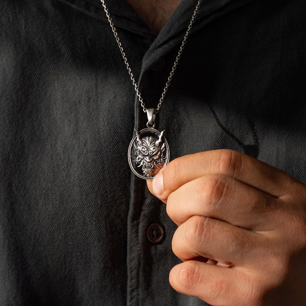 Hannya Mask 925 Sterling Silver  Pendant