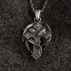 Dragon Cross 925 Sterling Silver Pendant Necklace