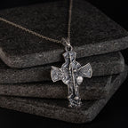 Archangel Michael 925 Sterling Silver Pendant - Saint Michael Cross Necklace