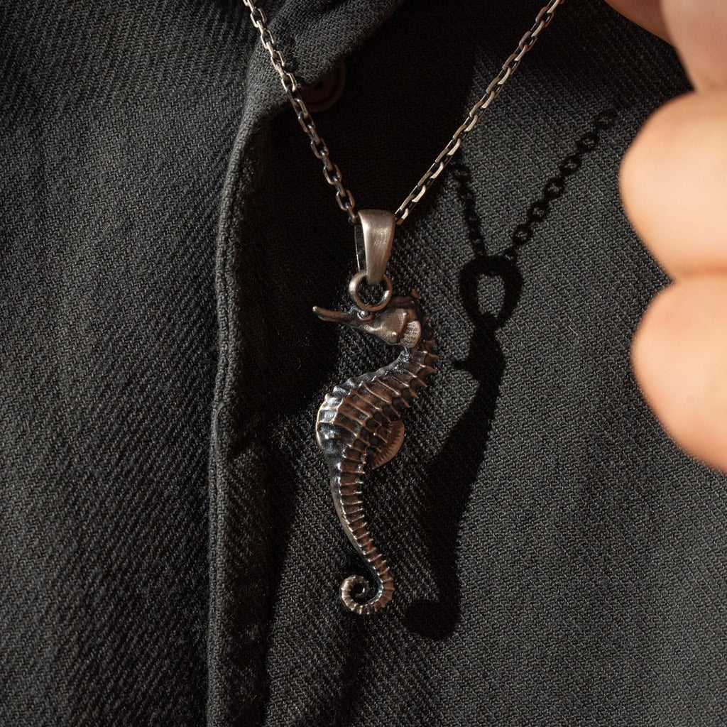 Seahorse 925 Sterling Silver Pendant Necklace