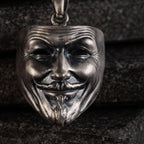 Anonymous Mask Pendant Necklace