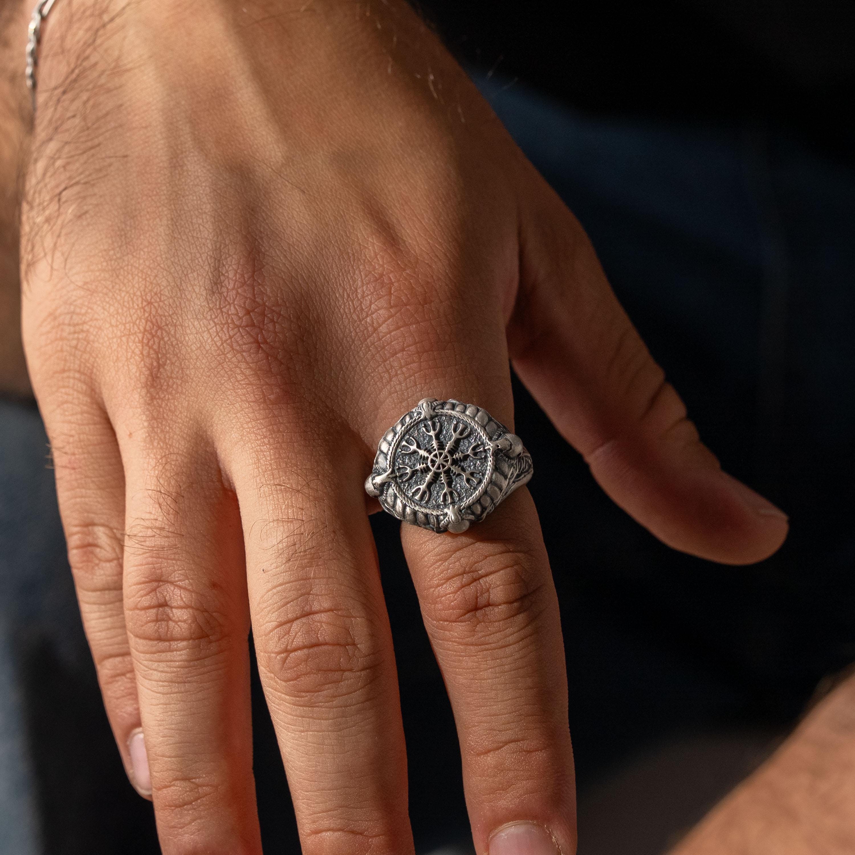 Helm of Awe Viking Sterling Silver Ring