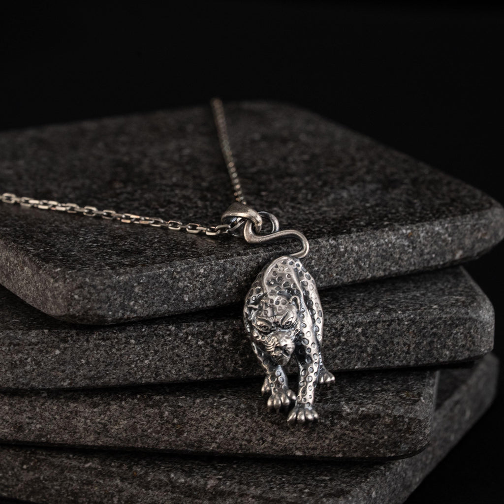 Leopard 925 Sterling Silver Pendant Necklace