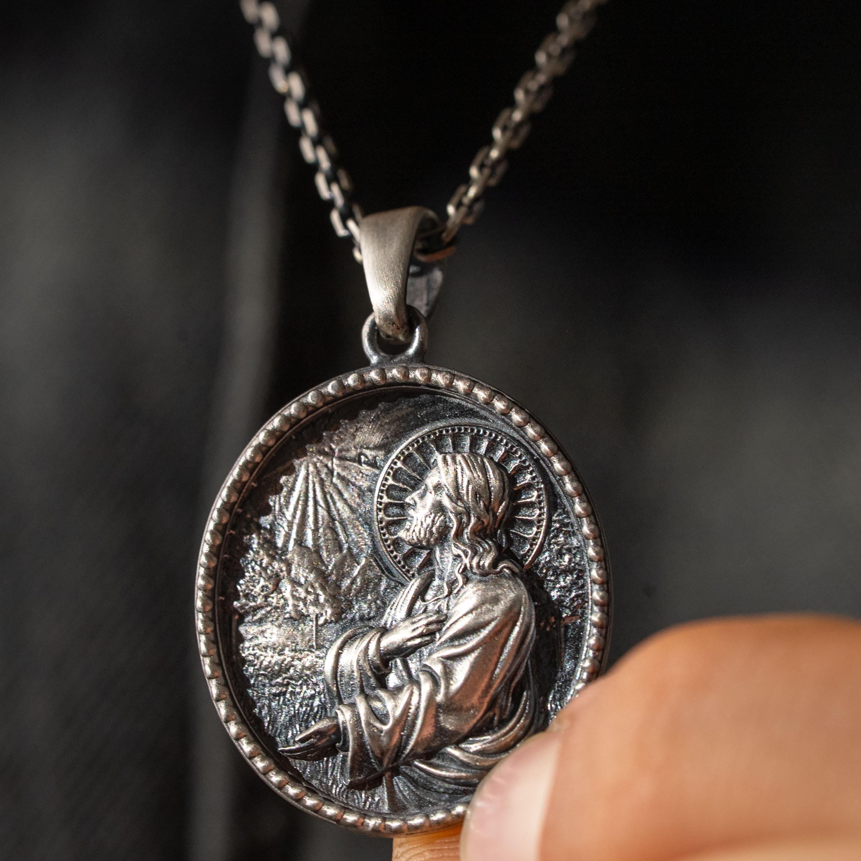 Jesus Christ 925 Sterling Silver Necklace