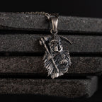 Grim Reaper 925 Sterling Silver Necklace