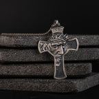 Jesus Cross 925 Sterling Silver Pendant Necklace