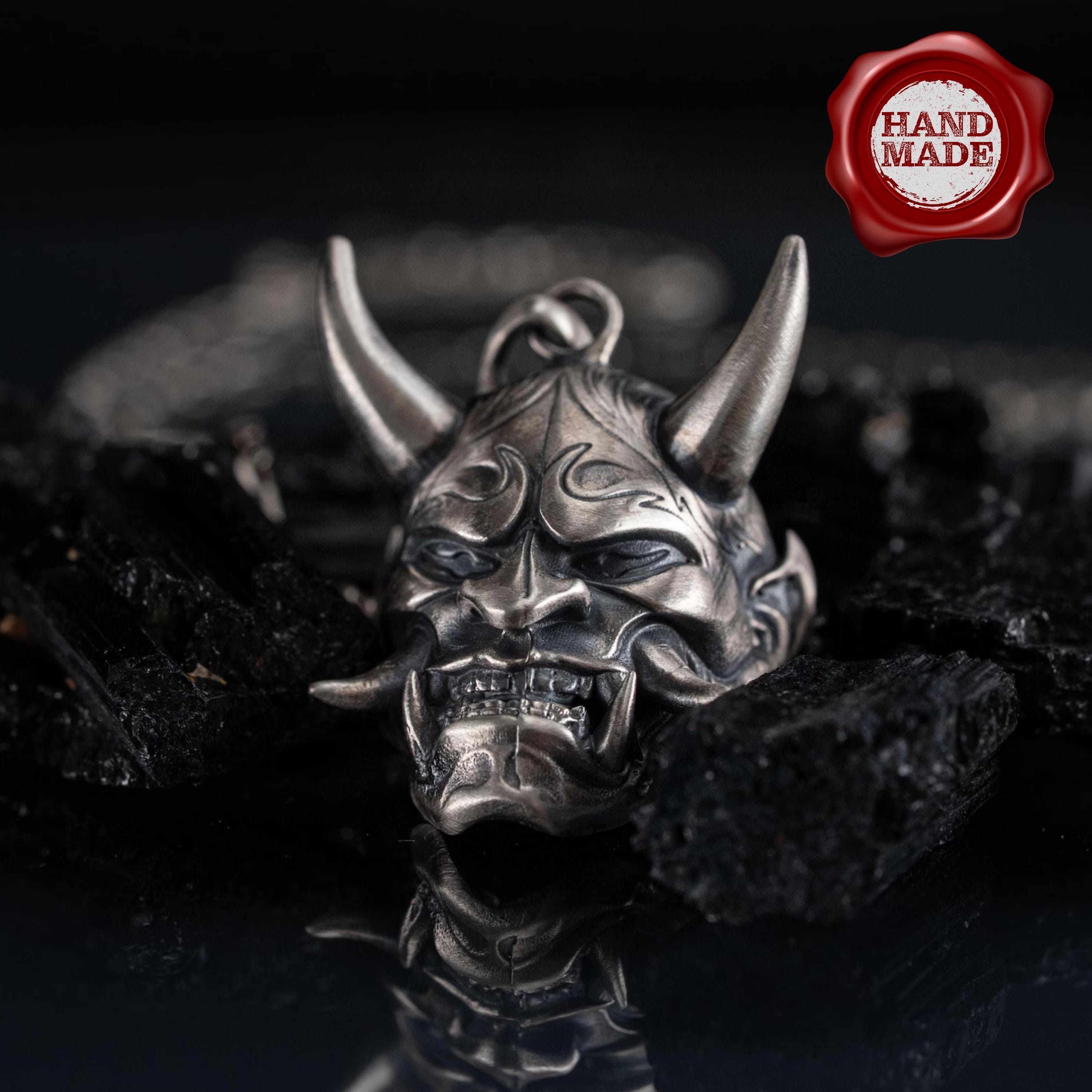 Hannya Mask 925 Sterling Silver Necklace