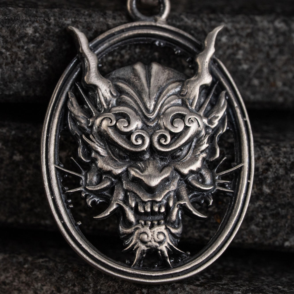 Hannya Mask 925 Sterling Silver  Pendant