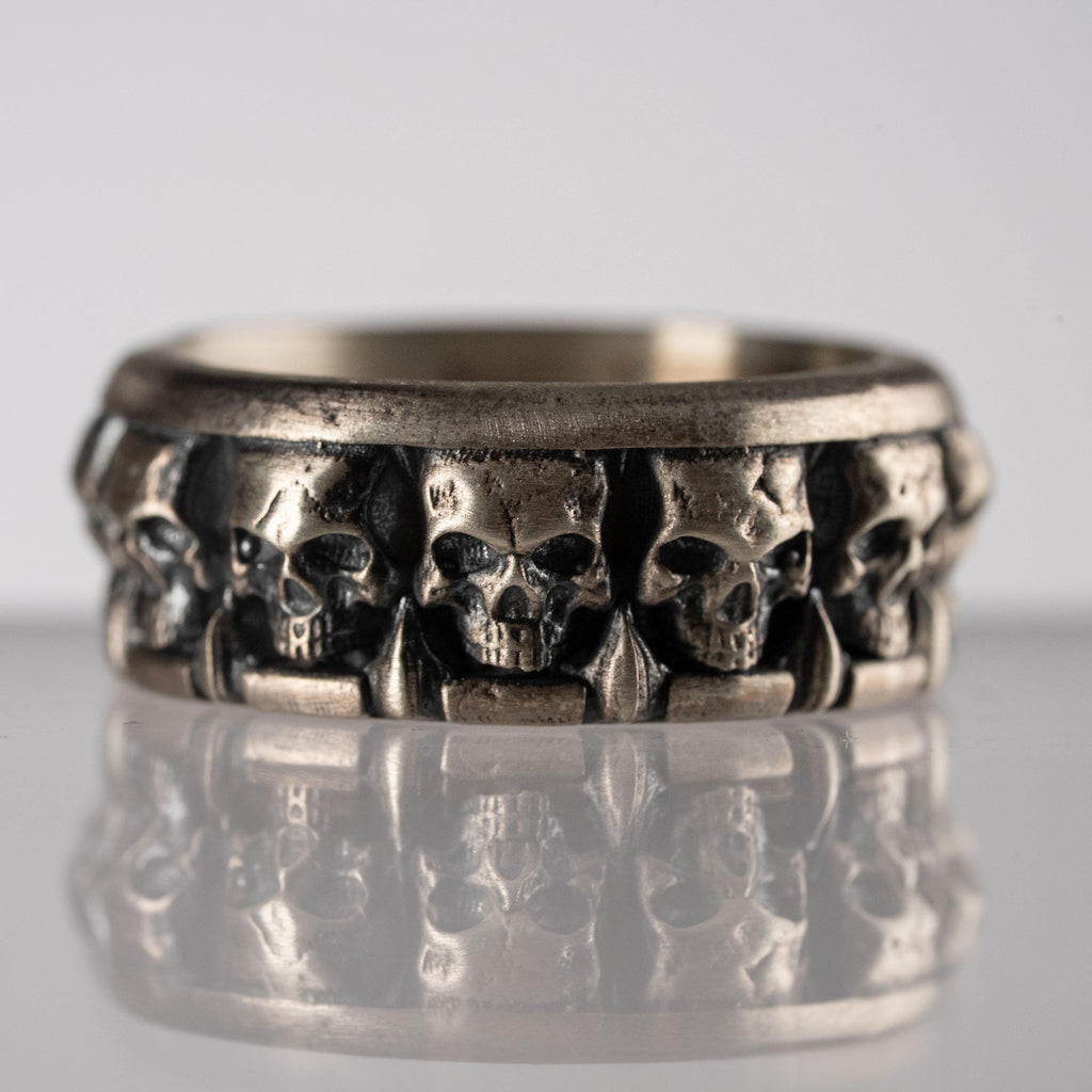 Grim Reaper & Skull 925 Sterling Silver Jewelry Set