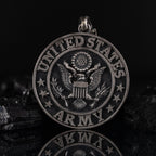 US Army 925 Sterling Silver Handmade Pendant Necklace