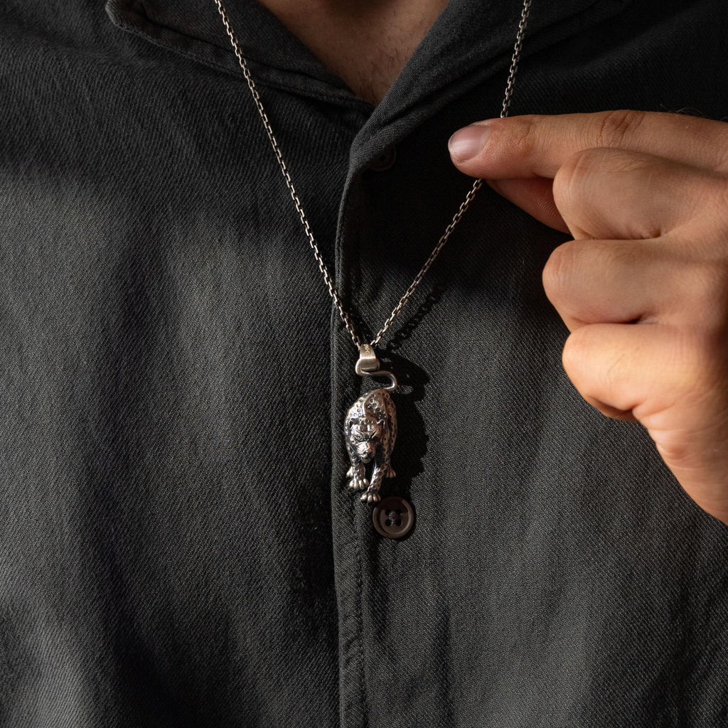 Leopard 925 Sterling Silver Pendant Necklace