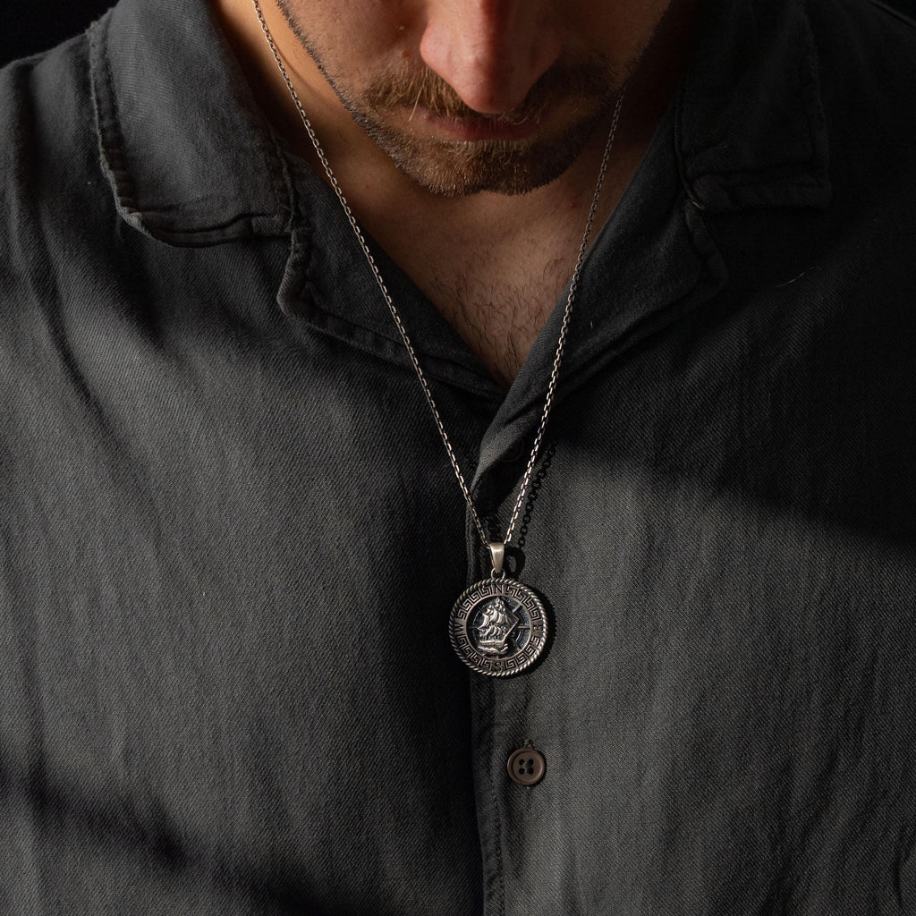 Ship 925 Sterling Silver Pendant