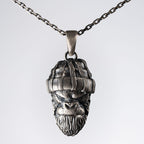 Angry Gorilla 925 Sterling Silver Pendant Necklace