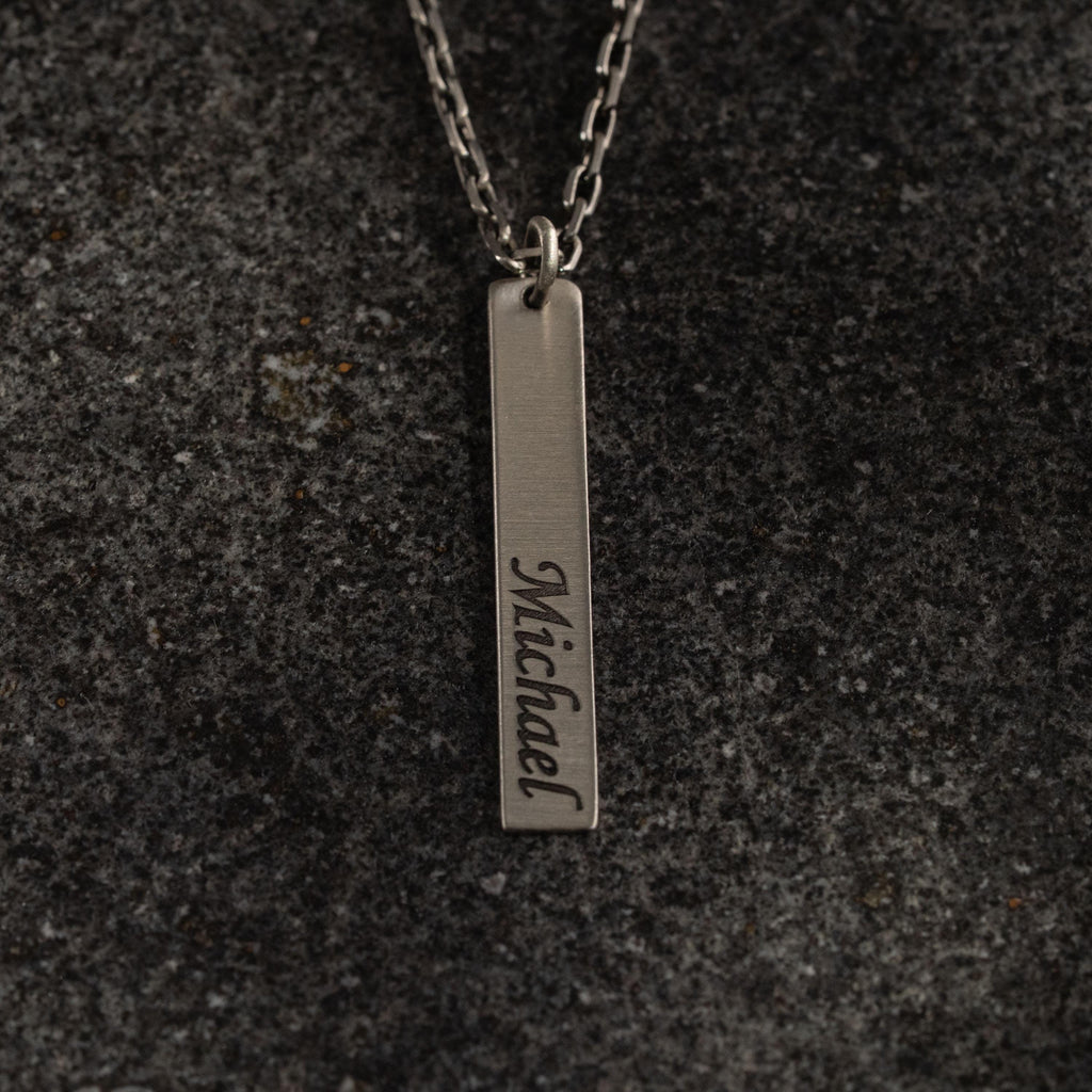 Personalized Name Bar Necklace