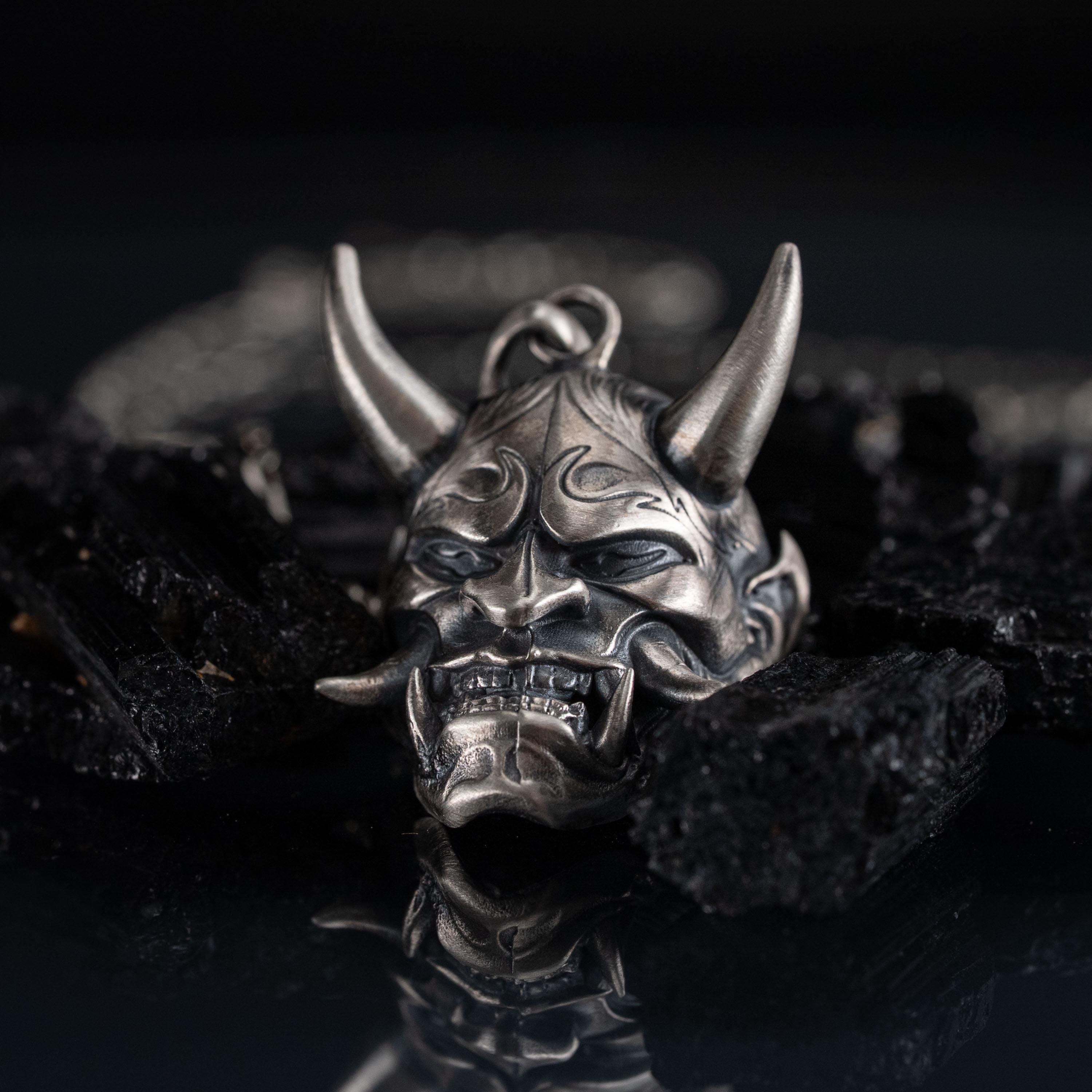 Hannya Mask 925 Sterling Silver Necklace
