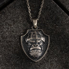 925 Sterling Silver Gorilla King Ring & Angry Gorilla Necklace Set