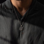 Spider Web 925 Sterling Silver Pendant Gothic Spider Necklace