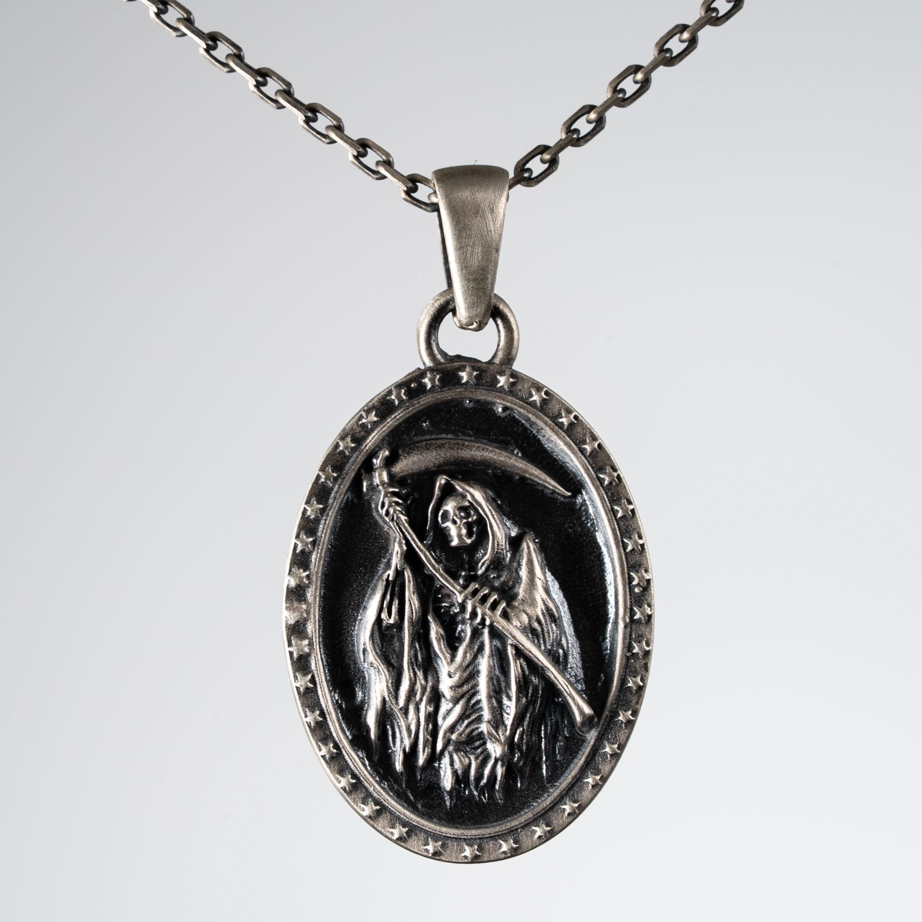 Grim Reaper 925 Sterling Silver Pendant