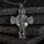 Archangel Michael 925 Sterling Silver Pendant - Saint Michael Cross Necklace