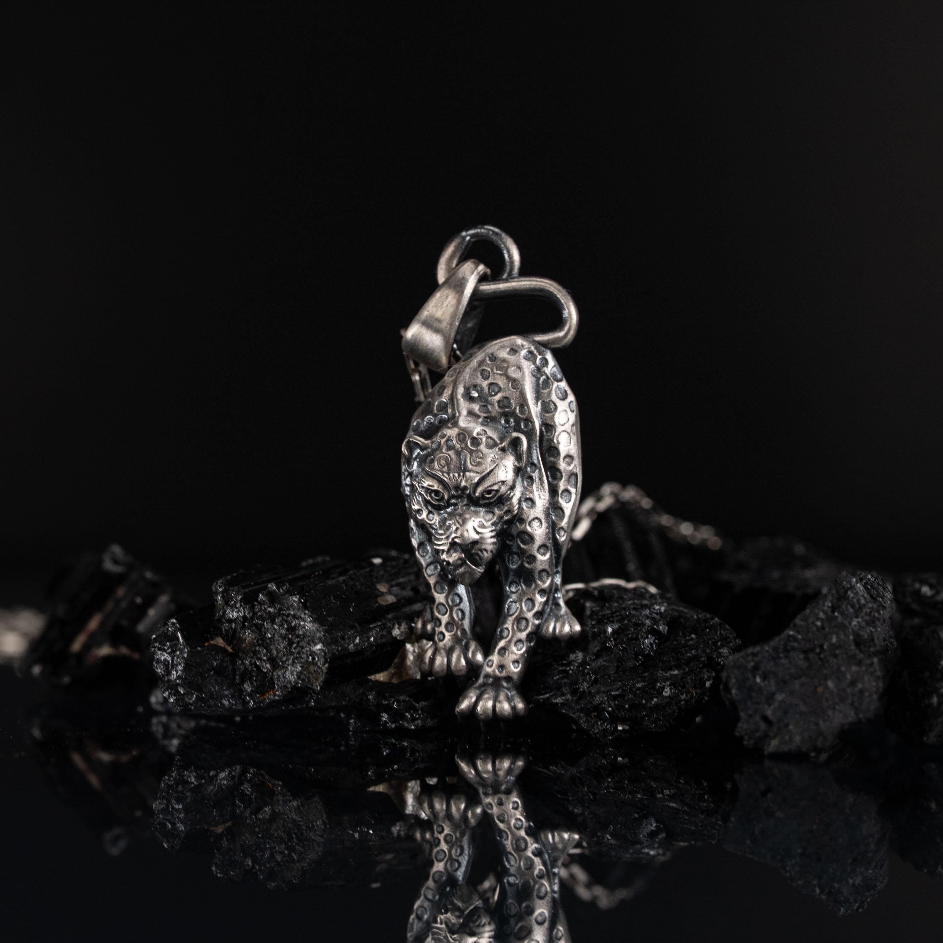 Leopard 925 Sterling Silver Pendant Necklace