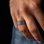 Queen Bee Necklace & Honeycomb Ring Handmade 925 Sterling Silver Set