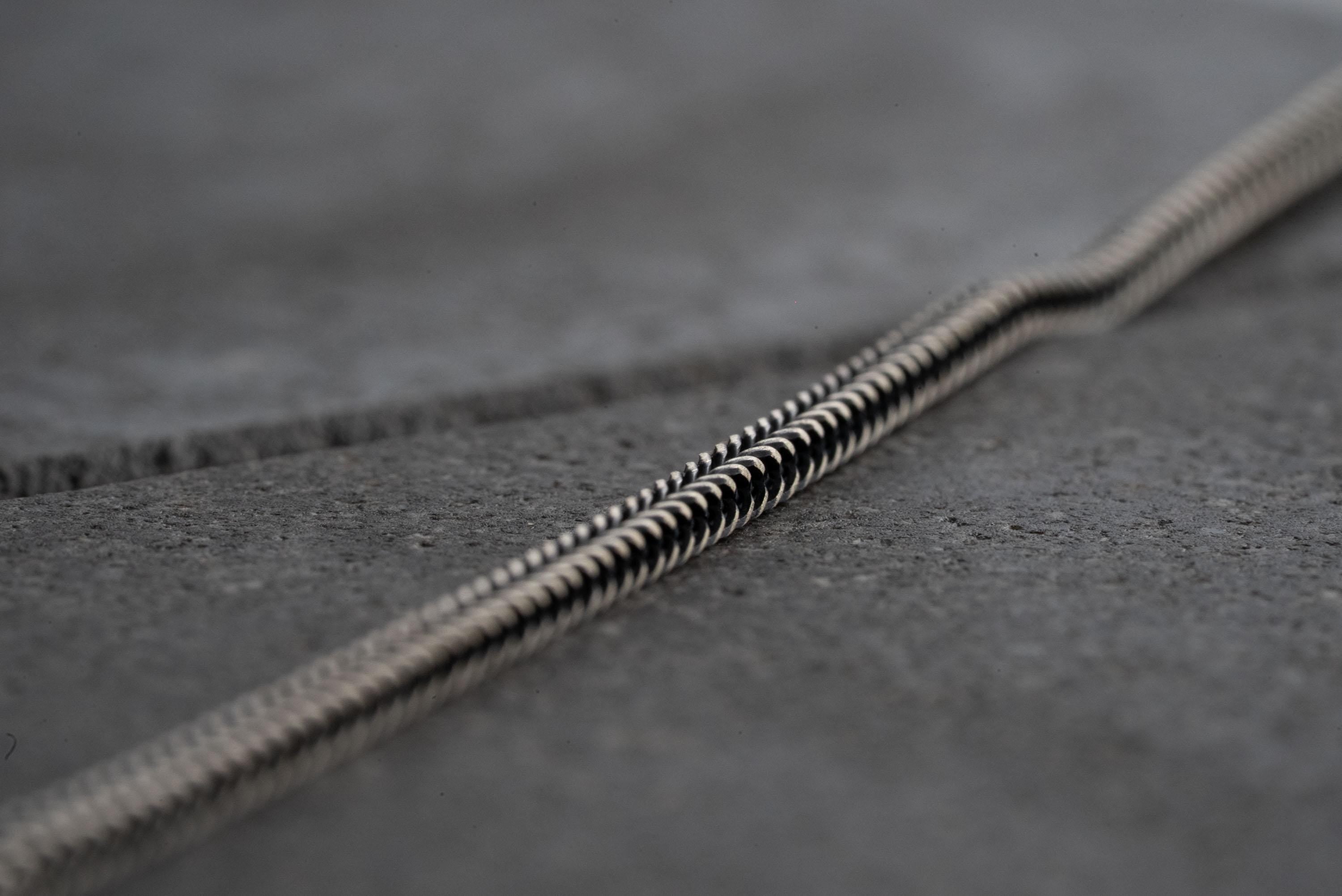 925 Sterling Silver Fox Tail Chain Necklace