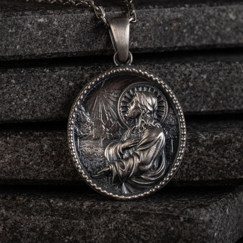 Jesus Christ 925 Sterling Silver Necklace