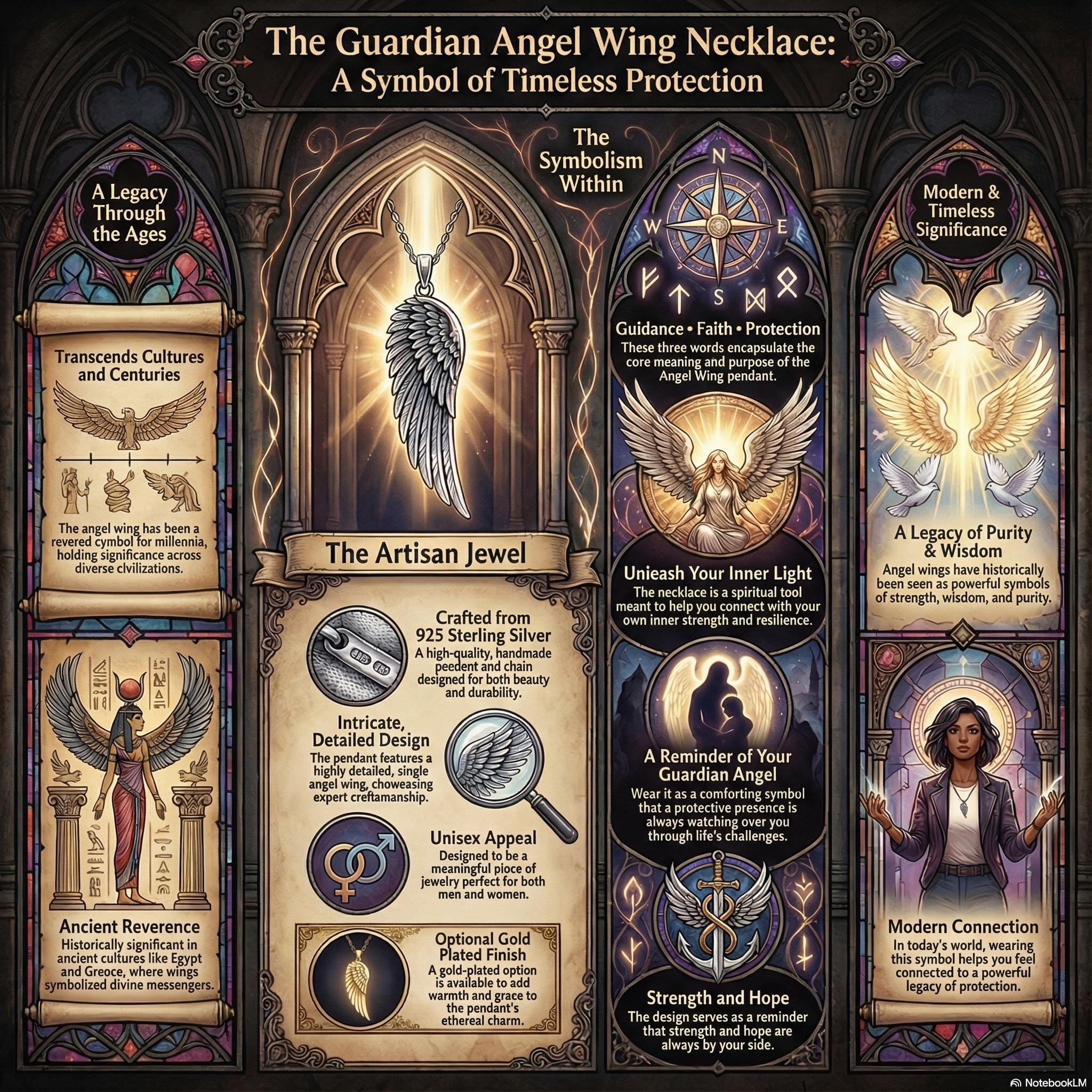 Angel Wing 925 Sterling Silver Pendant Necklace