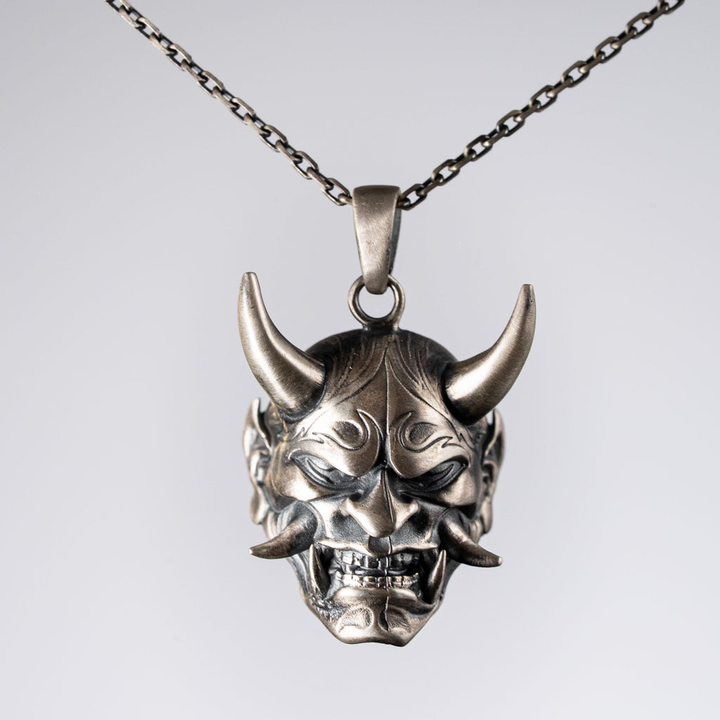 Hannya Mask 925 Sterling Silver Necklace