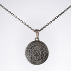 Personalized Spartan Shield 925 Sterling Silver Necklace