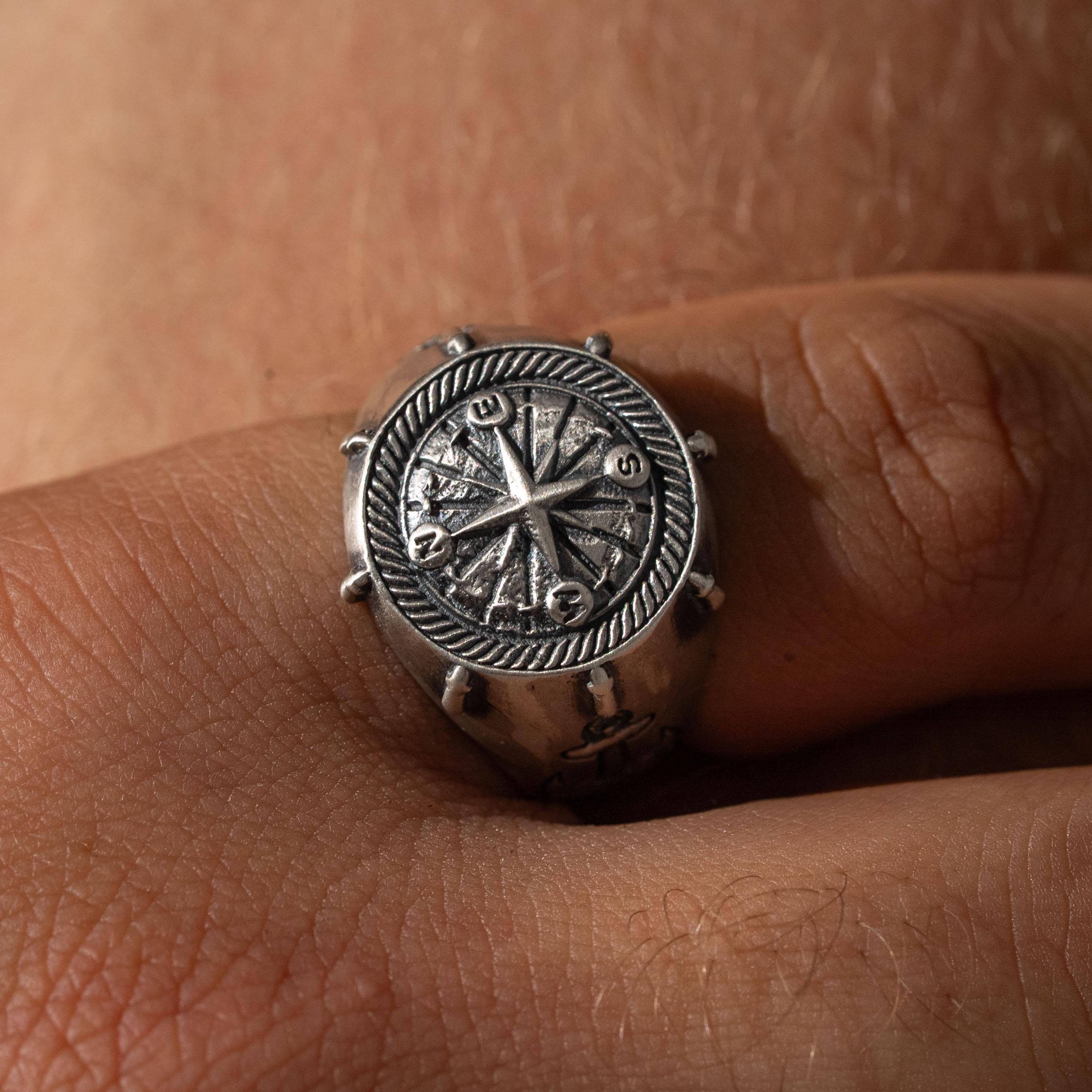 Compass Sterling Silver Ring