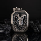 Ram Skull Sterling Silver Necklace