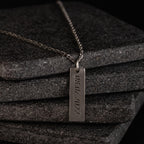 Personalized 925 Sterling Silver Bar Necklace