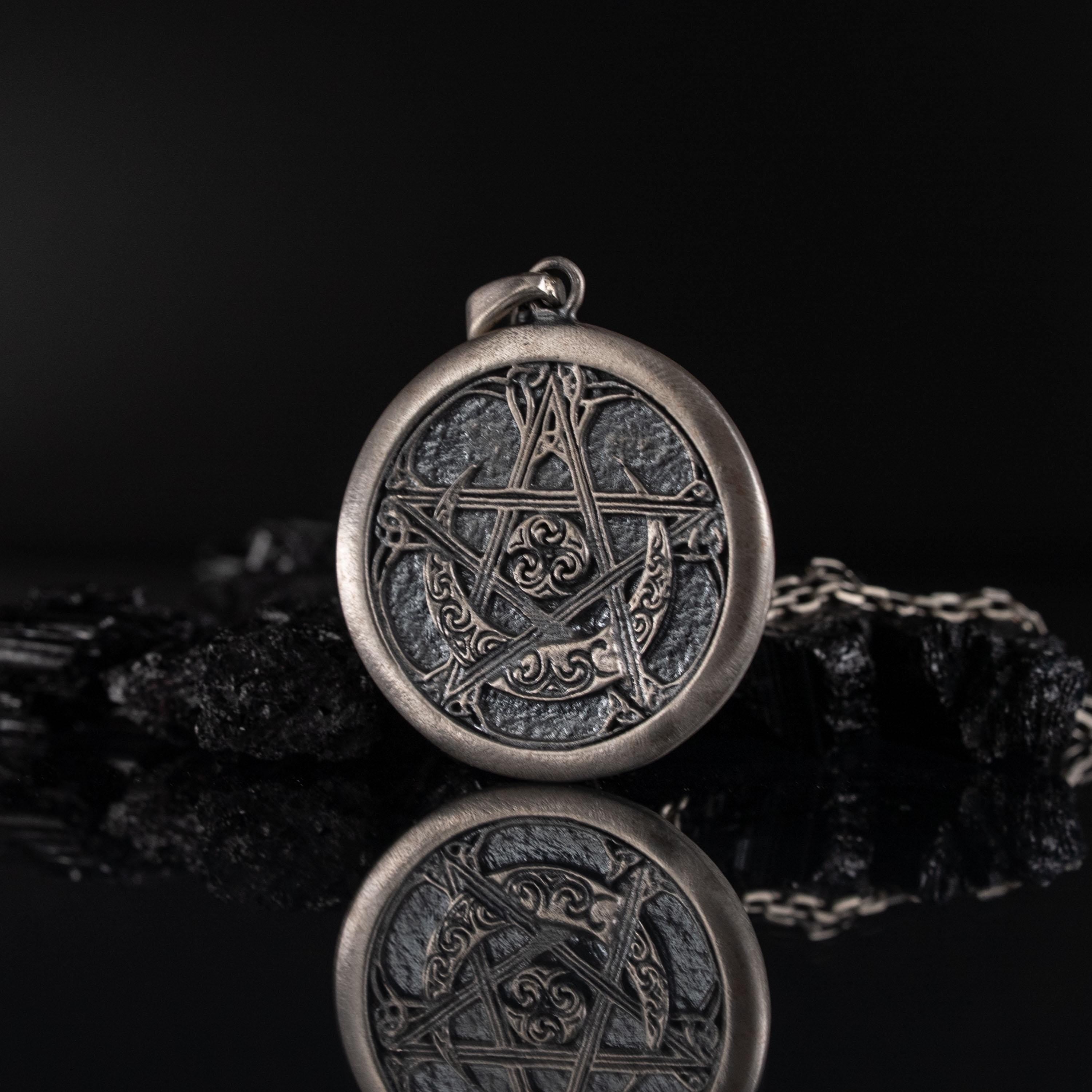 Pentagram Handcrafted Unisex 925 Sterling Silver Necklace