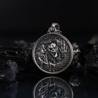 Skeleton 925 Sterling Silver Pendant Necklace