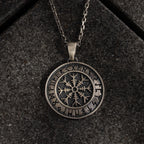 Viking Vegvisir 925 Sterling Silver Necklace