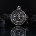 Skeleton 925 Sterling Silver Pendant Necklace