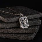 Ram Skull Sterling Silver Necklace