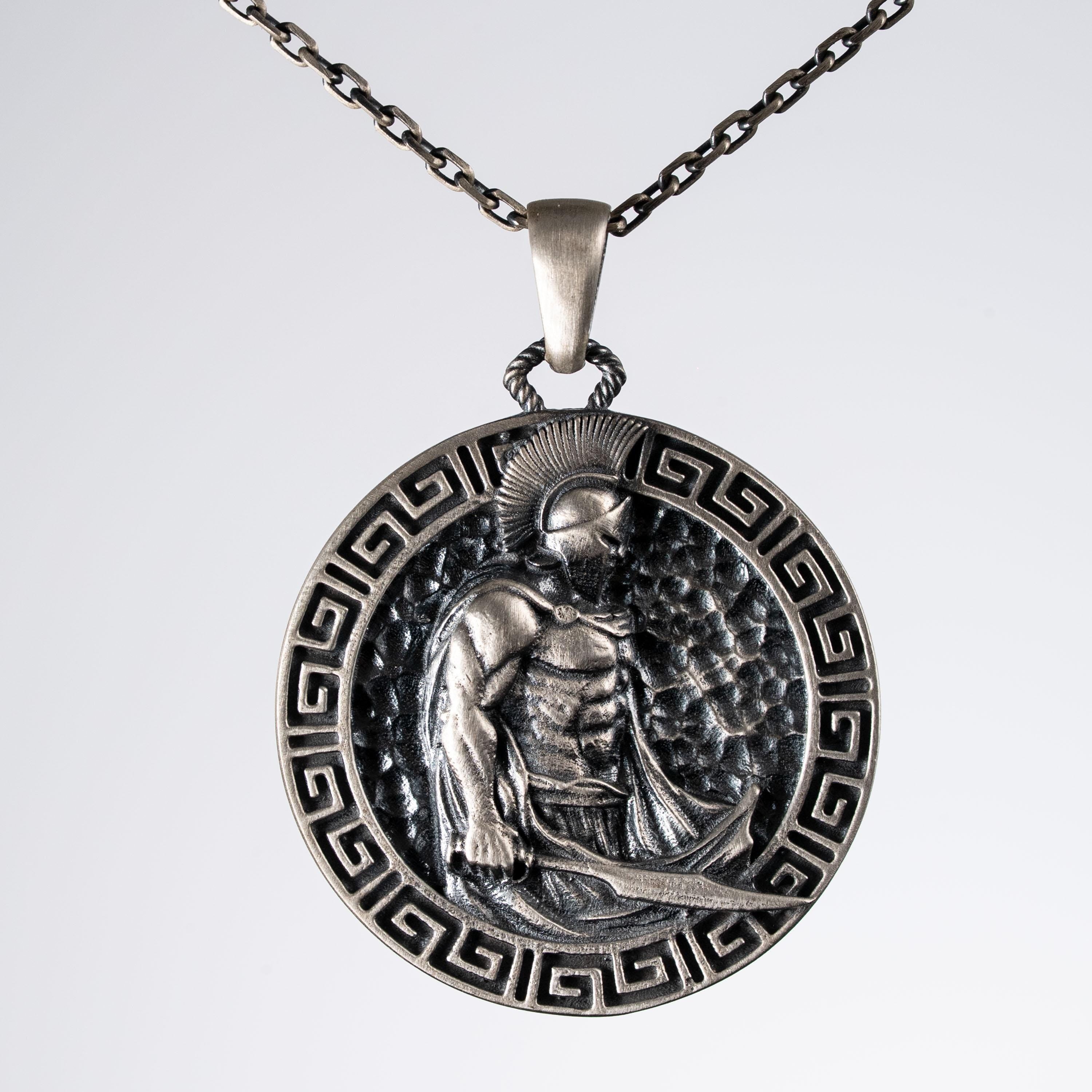 Spartan Warrior 925 Sterling Silver Necklace