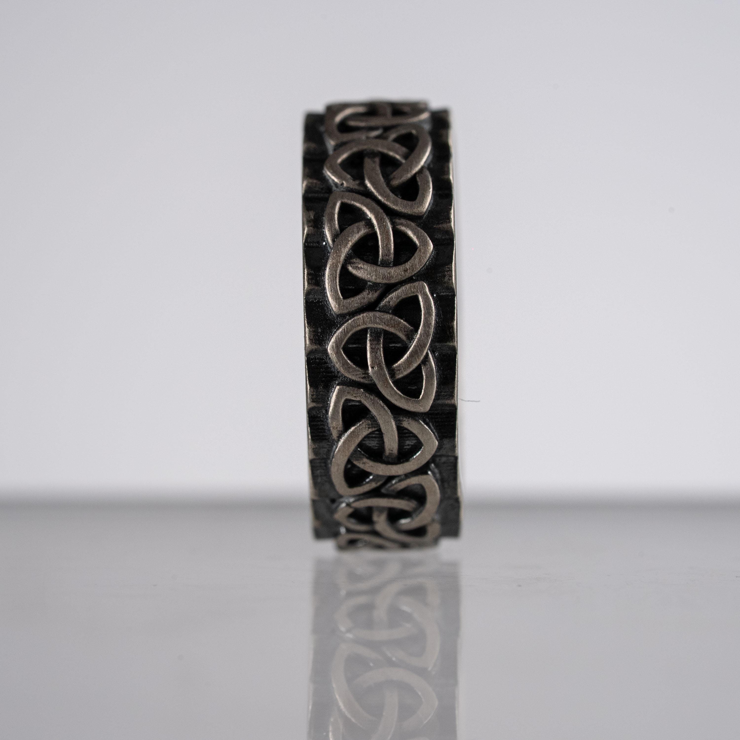 Personalized Viking Celtic Knot 925 Sterling Silver Ring