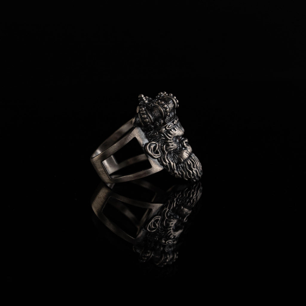 Gorilla Head 925 Sterling Silver Biker Ring